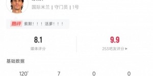 博鱼体育-有挂索默单场7扑救护送国米进决赛 5次近距离扑出禁区内射门